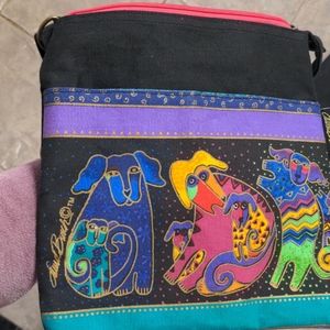 Laurel Burch dog sachel